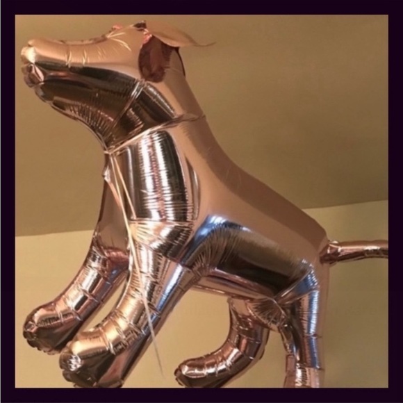 Victorias Secret PINK RARE Rose Gold XL LARGE Dog Balloon NEW - Picture 3 of 3